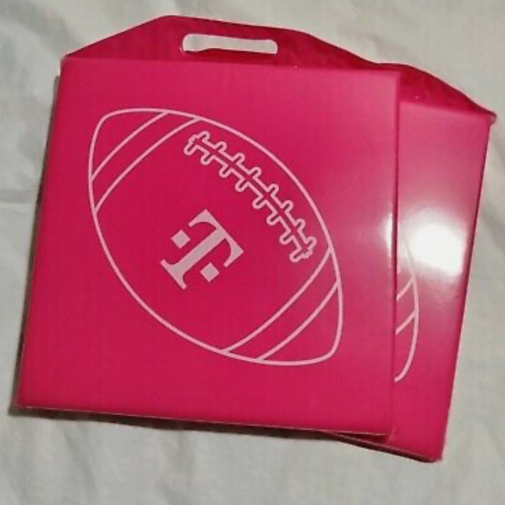 T-Mobile Tuesdays set of 2 Football Themed Stadium Seat Cushions, New, pink